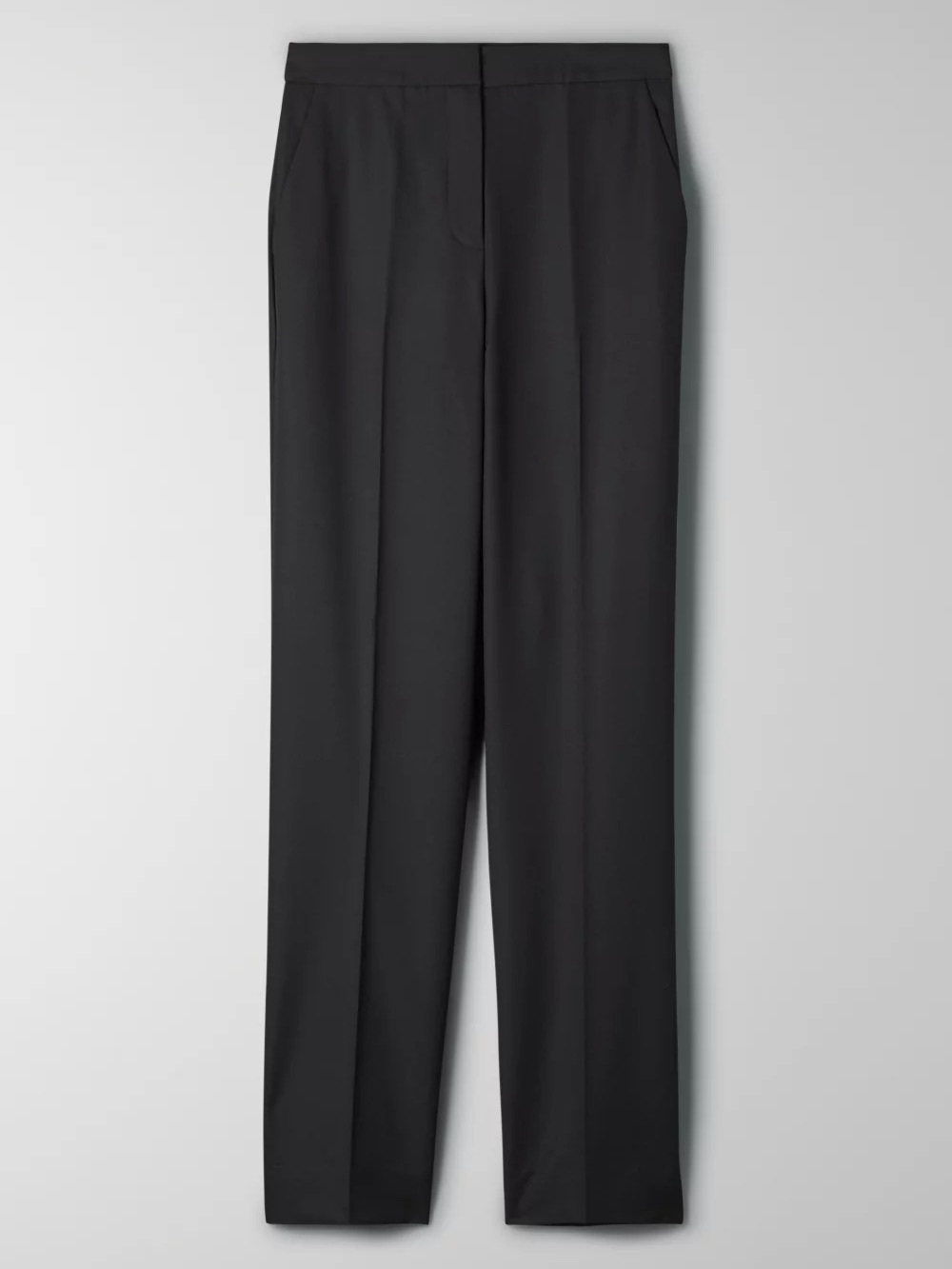 Aritzia Babaton Wayland High Rise Straight Leg Pant Trouser Black